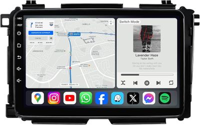 Radio Stereo Upgrade for Honda HRV HR-V 2016-2022, 9 Inch IPS Touchscreen Head Unit Replacement with Wireless CarPlay Android Auto, Bluetooth GPS WiFi