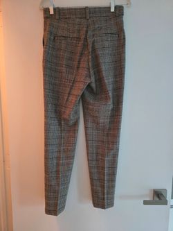 H&M Glen Plaid Slim Trousers size 6