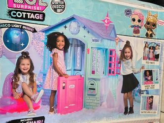 New, HTF!!!! L.O.L. Surprise! Winter Disco Playhouse with Disco Ball and Inflatable Chair by Little Tikes
