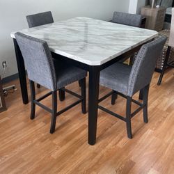Modern 5-Piece Counter Height Dining Table