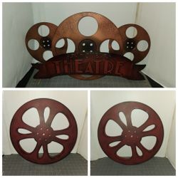 Metal Movie Theater Themed Wall Art