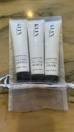 Klin Skincare set cleansing Foam, Face & Body Scrub and Face and Body Lotion
