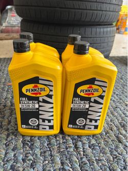 4 1 quart bottles of Pennzoil 5W20