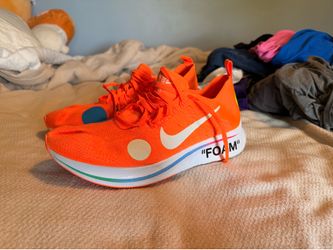 Nike x Off-White Zoom Fly Mercurial Flyknit Orange "FOAM" AO2115-800 Size 10 // slightly used