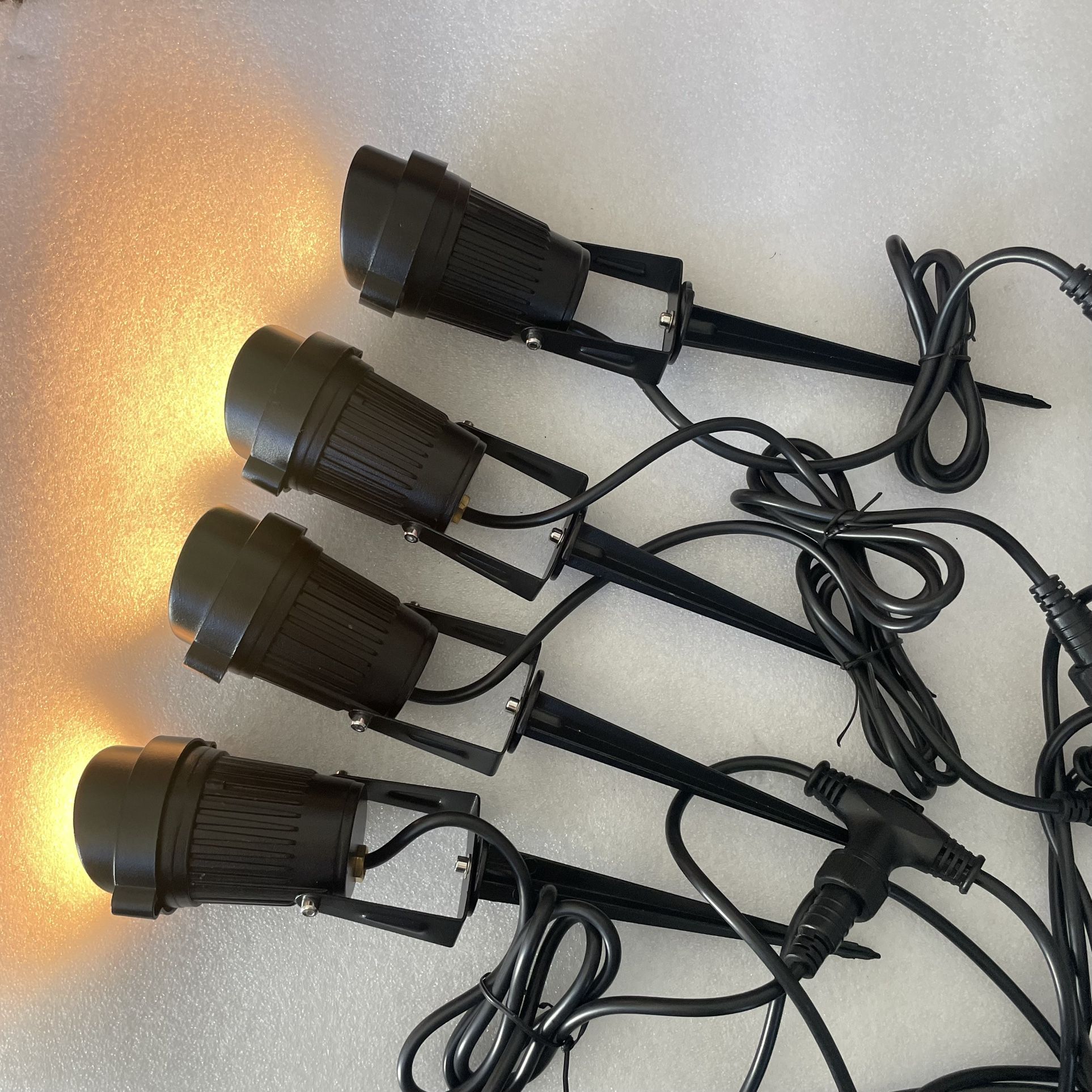 4 Spotlight With 8 Color Changing LED 15 Feet 110v Includes 2 Remotes