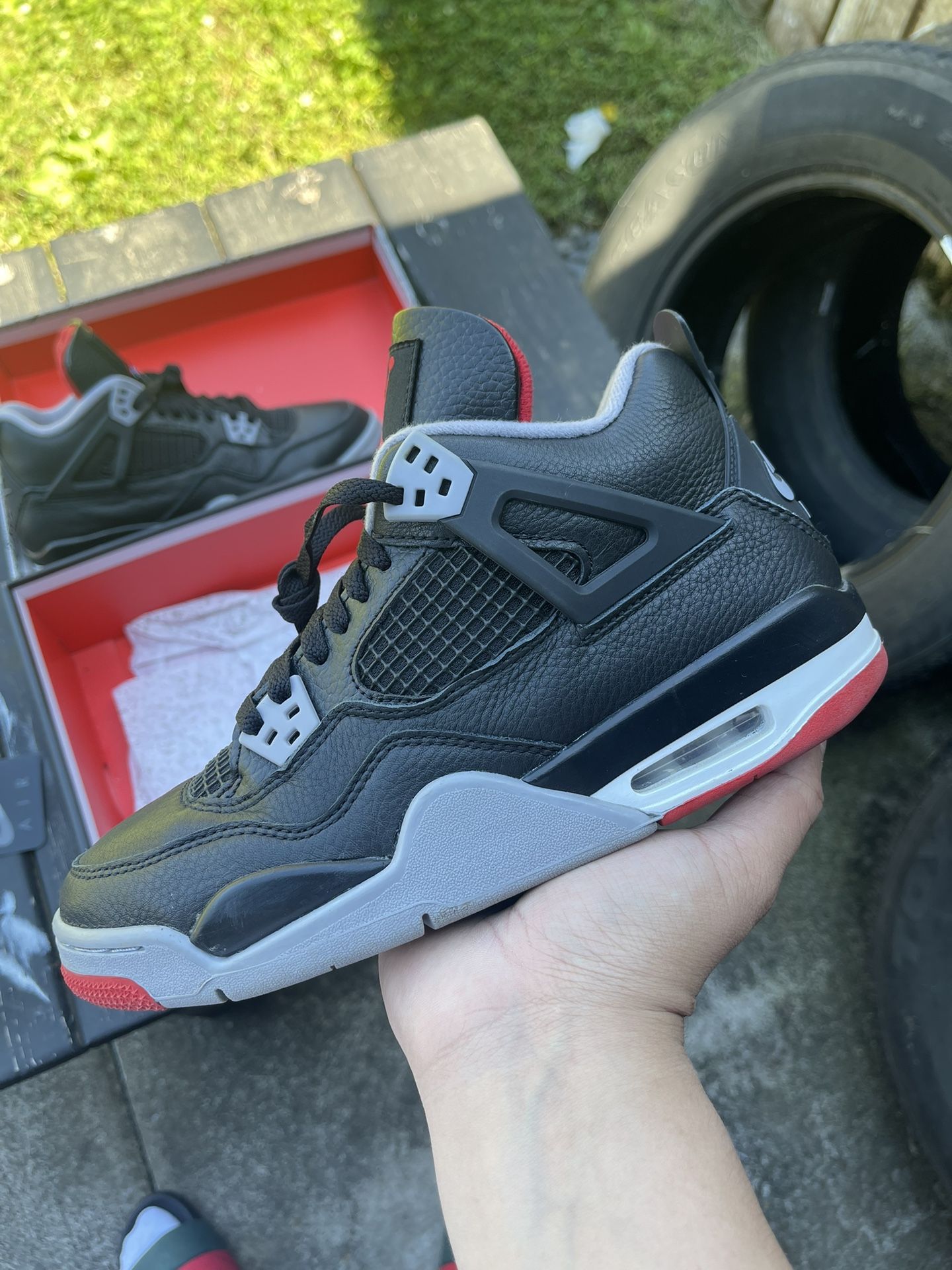 Jordan Retro 4 Bred Reimagined - Size 7y w/ Original Box