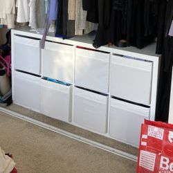White IKEA Bookshelf With (or Without) Storage Baskets