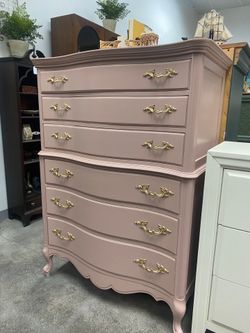 French provincial highboy dresser/chest of drawer