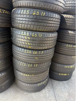 17” tires 225/60/17 semi new with free installation $60