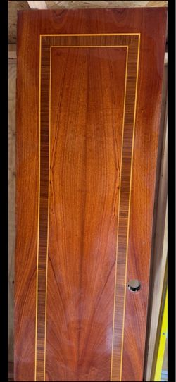 Interior Wood Veneer Door with Inlay Detail