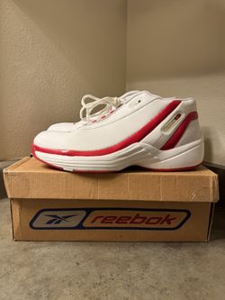Reebok Disciple Men’s Basketball Shoes White/Flamenco Red Size 12.5 US vtg NIB