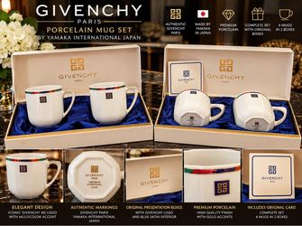 Givenchy Paris Porcelain Mug Set of 4