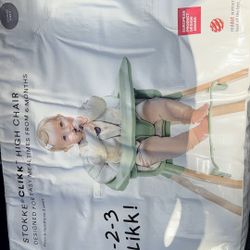 Stokke Clikk High Chair All-in-One with Tray & Harness - Cloud Gray