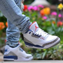 New Nike Jordan 3 Retro True Blue Authentic