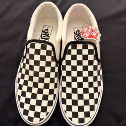 Brand New VANS Checkerboard Slip Ons