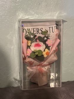 Pink Crochet Flower Bouquet 