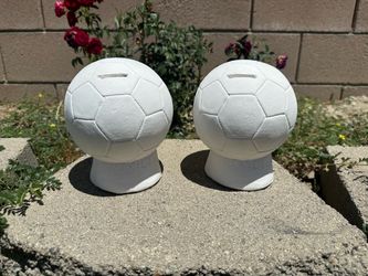 2 Soccer Ball Plaster Cast