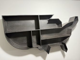 World Market Black/Brown Metal United States unique shelf - solid