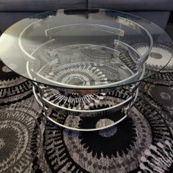 Silver / Glass Cocktail Table