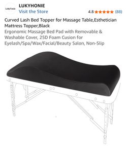 Lukyhonie Curved Lash Bed Topper for Massage Tables