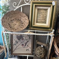 Vintage Metal Rack Shelf Stand