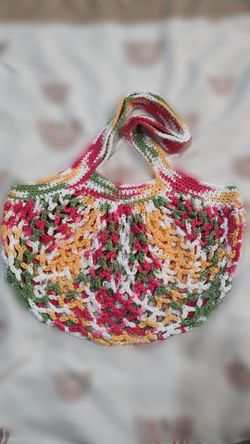 Handmade Crochet Mesh Market Bag