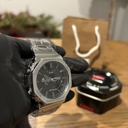 Silver/black Casio G-shock With Bag And Box NEW