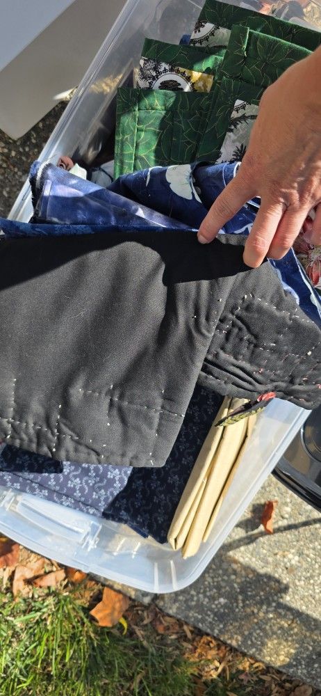 A Plastic Bun Of Quilting Fabric