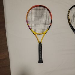 Tennis Racquet is a lightweight racquet that is designed to help new or young players learn the game. It is engineered for a good