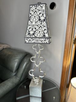 Chic Black & White Pattern Table Lamp – Modern Decorative Lamp