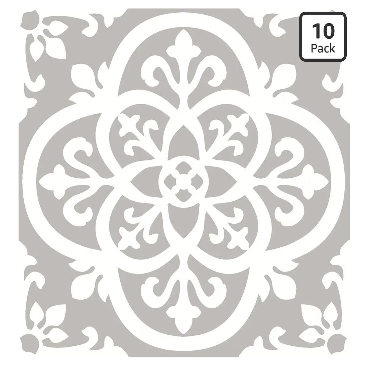 FloorPops FP2942 Medina Peel & Stick Floor Tiles Grey