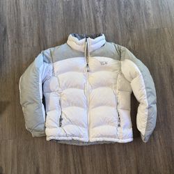 Mountain Hardwear Goose Down Sub Zero Jacket Coat BAFFLED Women’s Large White