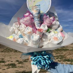 Boy Girl Gender Diaper Bouquet 