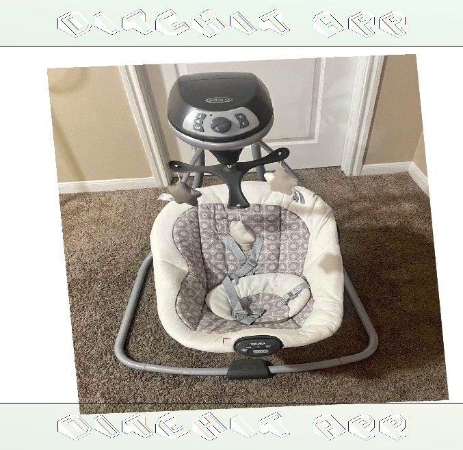 Baby Swing Chair Soft and Peaceful for Your Little One's Calm letter skill
