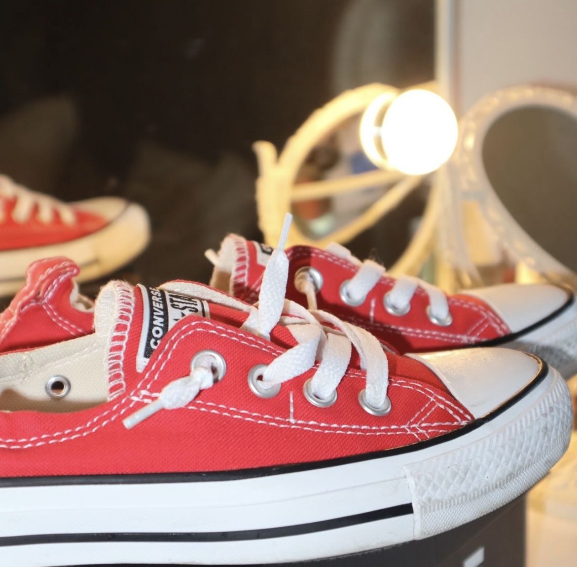 Red Low Top Converse 