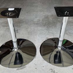 Two Chrome Table Bases