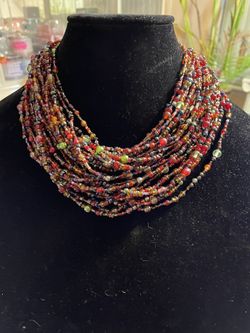 Joan Rivers Beaded Torsade With Twelve Strands Of Jewel Tone Glass Beads