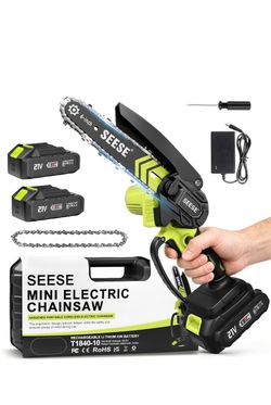 6-inch Mini Chainsaw Cordless with two batteries