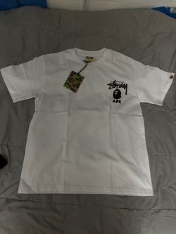 BAPE x Stussy Collaboration White T-Shirt