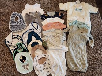 20+ Items -Lot of Baby Boys Clothes, Bibs, Onesies, Etc - Size 3 Month (3M) - Clean, Like New