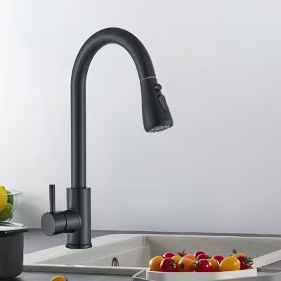 Kitchen Faucets, Kitchen Faucets with Pull Down Sprayer, High Arc Single Handle Stainless Steel Sink Faucets 1 Holes, Kitchen Sink Faucets for Farmhou