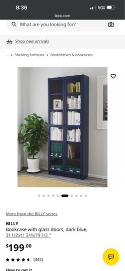 IKEA Billy Bookcase with Glass Doors