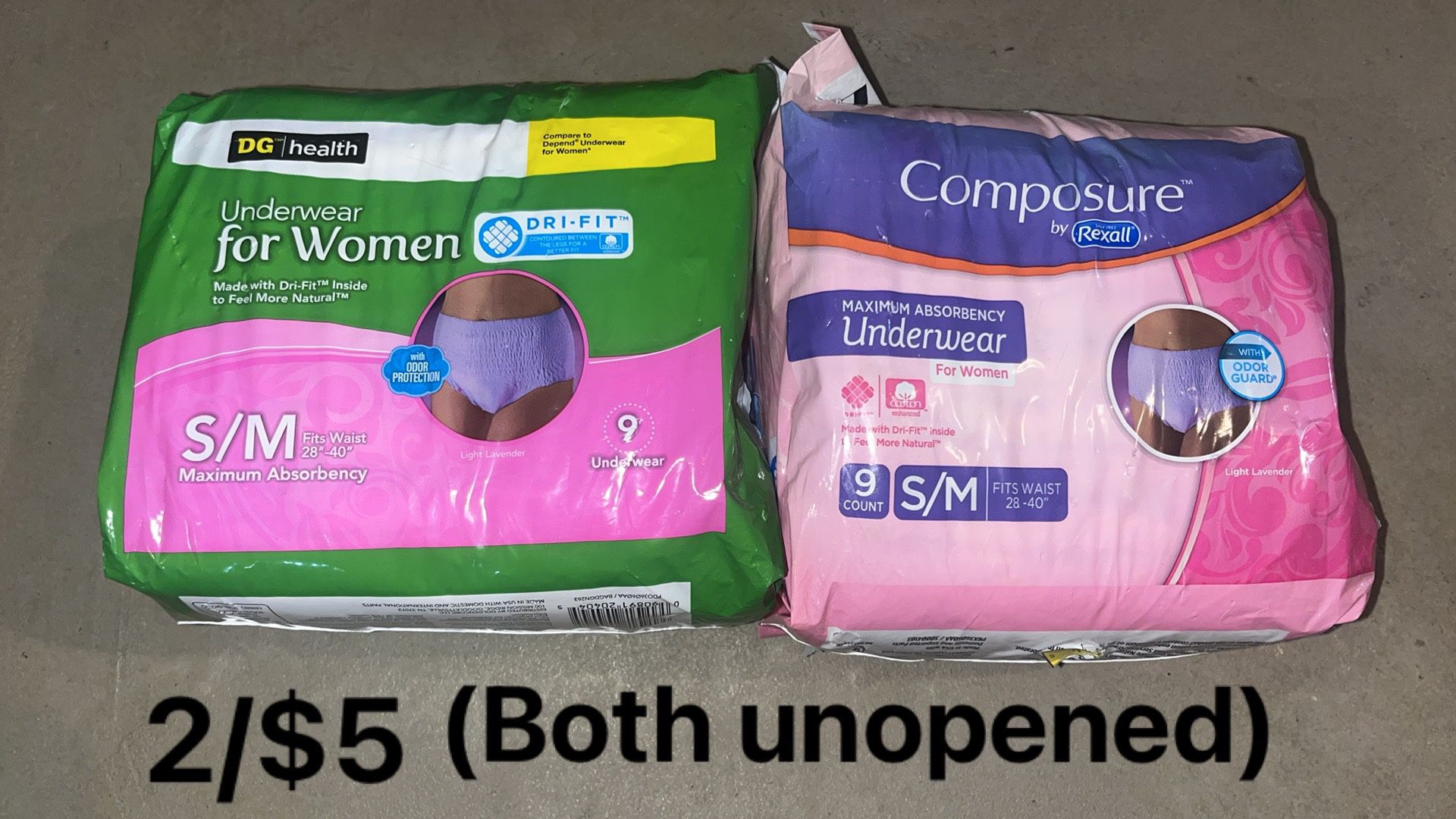 Size Small/med Disposable Underwear 