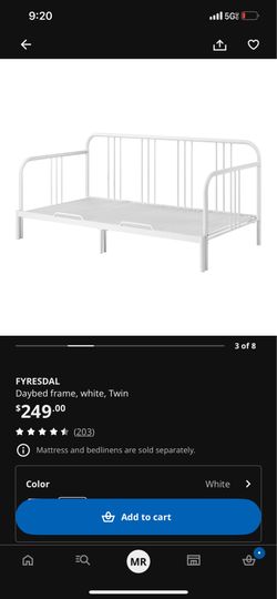 FYRESDAL Daybed frame, white, Twin