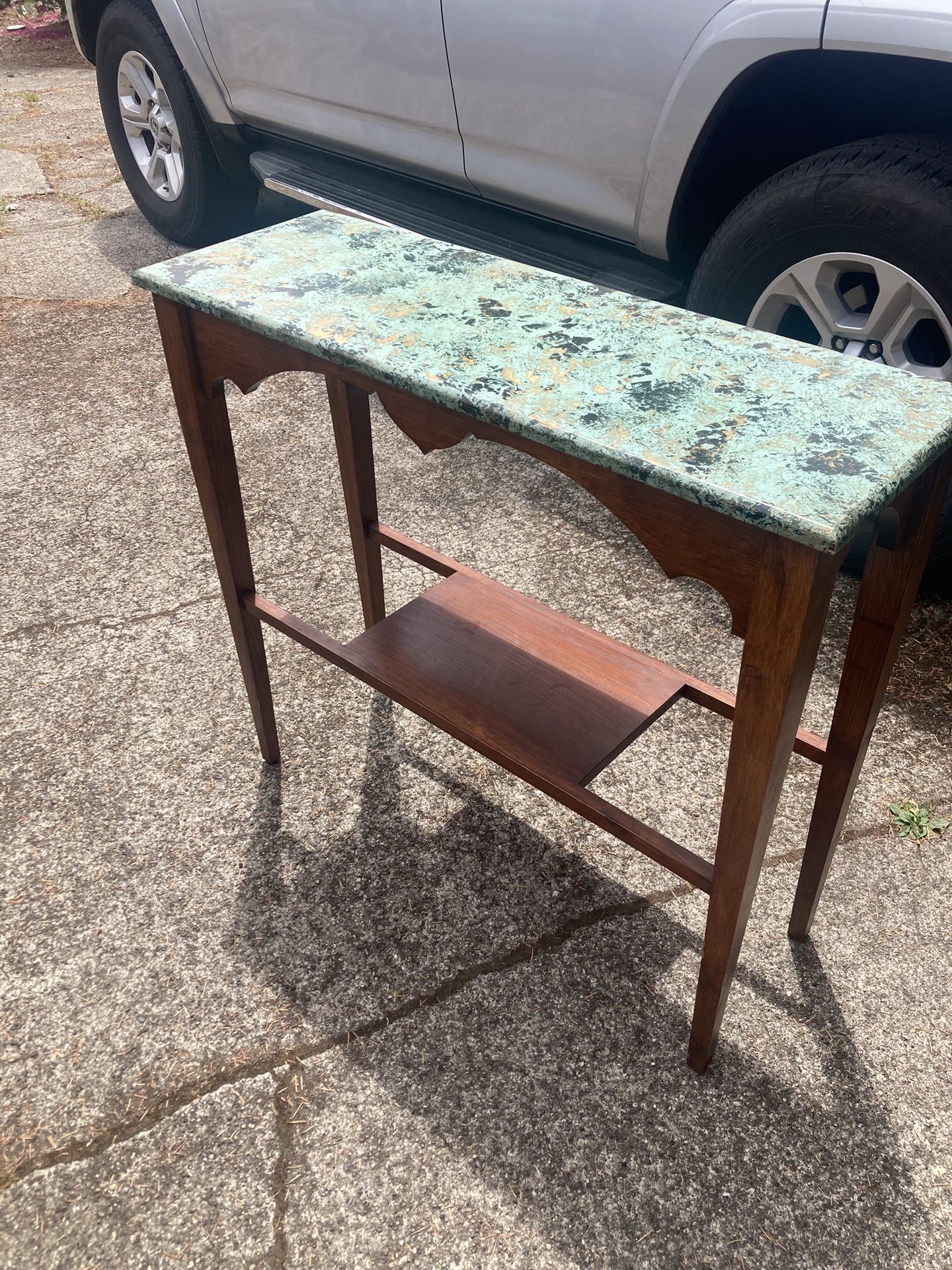 Solid wood sofa/entry table  35”L x12”Dx 32” H