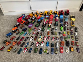 🚗 Huge Lot of 118 Toy Vehicles Hot Wheels, Monster Trucks, Mario Kart, Cars & More!