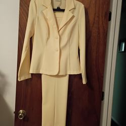 Yellow Pantsuit Size 7 Pants L Jacket