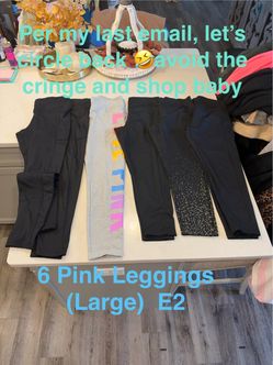 PINK Victoria's Secret 🩷 Women’s Leggings gently used Sz L smoke free home