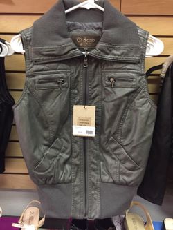 All leather vest! New