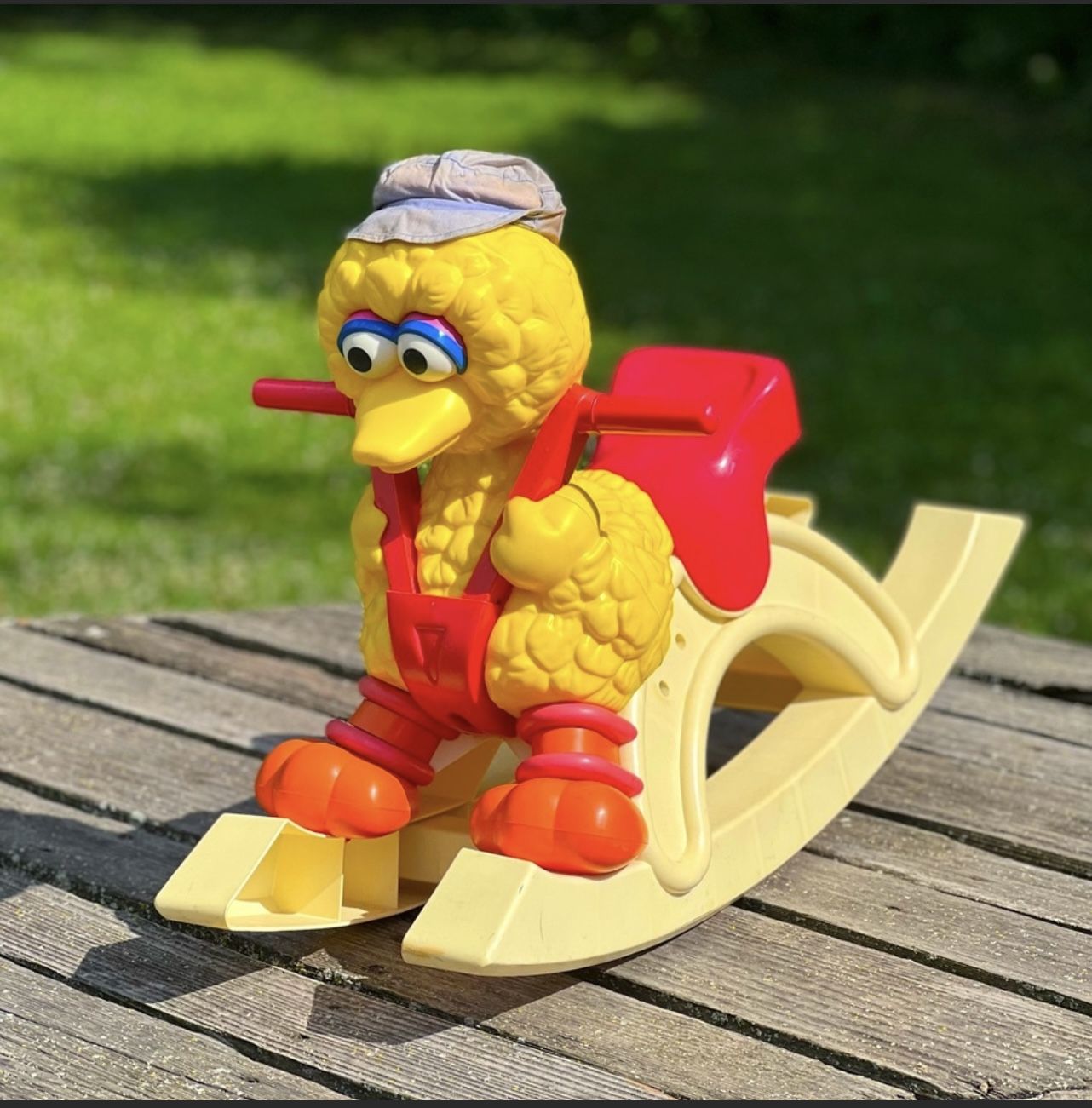 1989 Vintage Sesame Street Rocking Big Bird